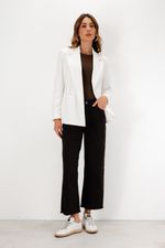 Blazer Reto em Algodão com Elastano | Porto - Off White