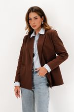 Blazer Reto em Algodão com Elastano | Porto - Espresso