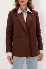 Blazer Reto em Algodão com Elastano | Porto - Espresso