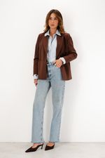 Blazer Reto em Algodão com Elastano | Porto - Espresso