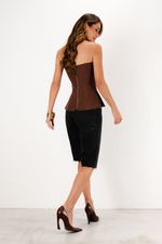 Corset Decote Reto | Prisma - Espresso