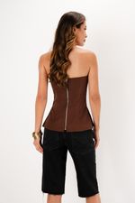 Corset Decote Reto | Prisma - Espresso