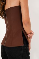 Corset Decote Reto | Prisma - Espresso
