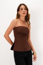 Corset Decote Reto | Prisma - Espresso
