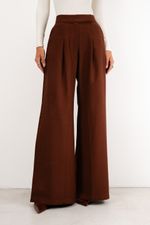 Calça Alfaiataria Pantalona | Soul - Marrom