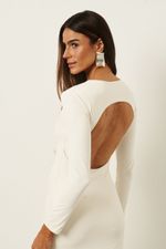 Vestido Recorte Costas | Contorno - Off White