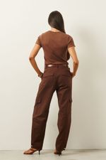 Calça Wide Leg | Aresta - Espresso
