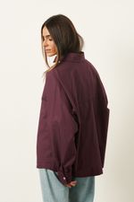 Camisa Oversized em Tricoline Paper | Absoluta - Wine