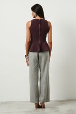 Blusa Estruturada Peplum | Motion - Wine