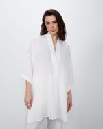 Kimono Amplo em Liocel | Aurora - Off White