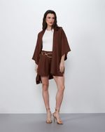 Kimono Amplo em Liocel | Aurora - Marrom