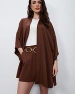 Kimono Amplo em Liocel | Aurora - Marrom