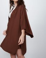 Kimono Amplo em Liocel | Aurora - Marrom