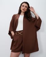Kimono Amplo em Liocel | Aurora - Marrom