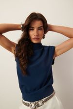 Blusa Gola Alta | Bloom - Marinho