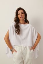 Blusa Ampla Assimétrica | Free - Off White