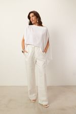 Blusa Ampla Assimétrica | Free - Off White