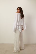 Blusa Ampla Assimétrica | Free - Off White