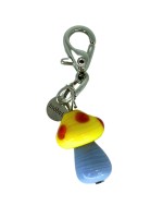 Micro Charm Cogumelo Murano Lilás, Amarelo e Vermelho