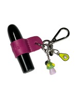 Porta Batom Charms Pink Prata 