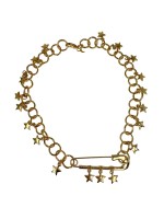 Colar e Charm Corrente Estrelas Ouro