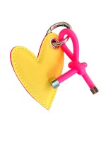 Charm Coração Amarelo & Pink