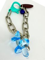 Charm Isso não é um Jeff Koons Azul Prata