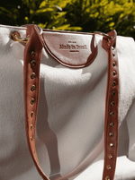 Bolsa Tote Duo Caramelo e Cru Ouro