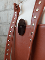 Bolsa Tote Duo Caramelo e Cru Prata