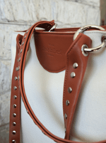 Bolsa Tote Duo Caramelo e Cru Prata