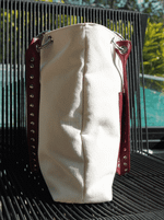 Bolsa Tote Duo Vinho e Cru Prata