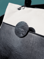 Bolsa Tote Duo Preto e Cru Prata | Edição limitada