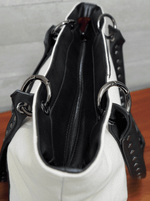 Bolsa Tote Duo Preto e Cru Prata | Edição limitada