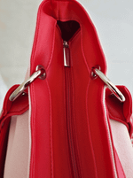Bolsa Tote Duo Rosa e Vermelho Prata | edição limitada