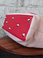 Bolsa Tote Duo Rosa e Vermelho Prata | edição limitada