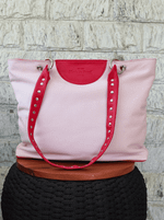 Bolsa Tote Duo Rosa e Vermelho Prata | edição limitada