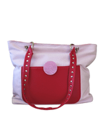 Bolsa Tote Duo Rosa e Vermelho Prata | edição limitada