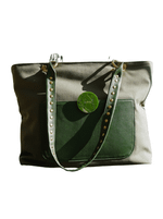 Bolsa Tote Duo Verde Ouro