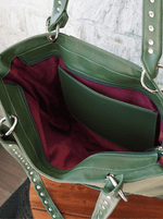 Bolsa Tote Duo Verde Prata