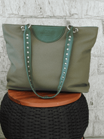 Bolsa Tote Duo Verde Prata