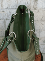 Bolsa Tote Duo Verde Prata