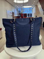 Bolsa Tote Duo Marinho Ouro