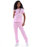 Scrub Confort Feminino Rosa Claro