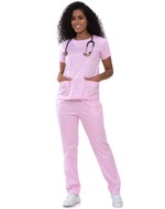 Scrub Confort Feminino Rosa Claro