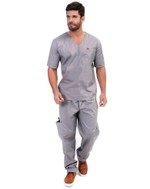 Scrub Man Conjunto Cinza Claro