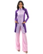 Jaleco Feminino Vicky Lavanda Com Roxo