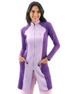 Jaleco Feminino Vicky Lavanda Com Roxo