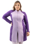 Jaleco Feminino Vicky Lavanda Com Roxo