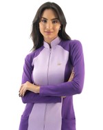 Jaleco Feminino Vicky Lavanda Com Roxo