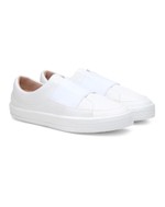 Tênis Feminino Fabi Slip On Branco com Elástico